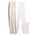 Reliant Ribbon 0.625 in. Charlize Sheer Satin Wired Edge Ribbon, Ivory - 50 Yards 25771W-810-03K